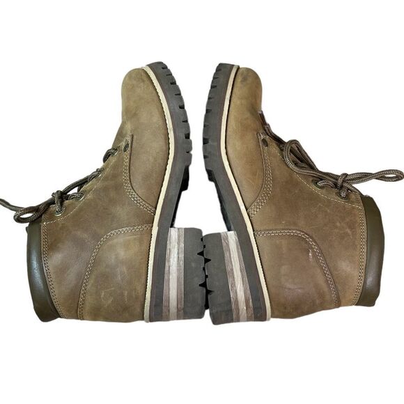 Skechers Brown Leather Lace Up Ankle Boots - Picture 5 of 12